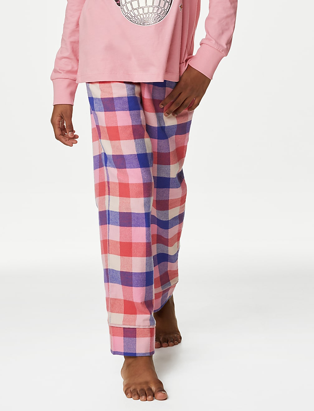 Christmas Santa Checked Pyjamas (6-16 Yrs)