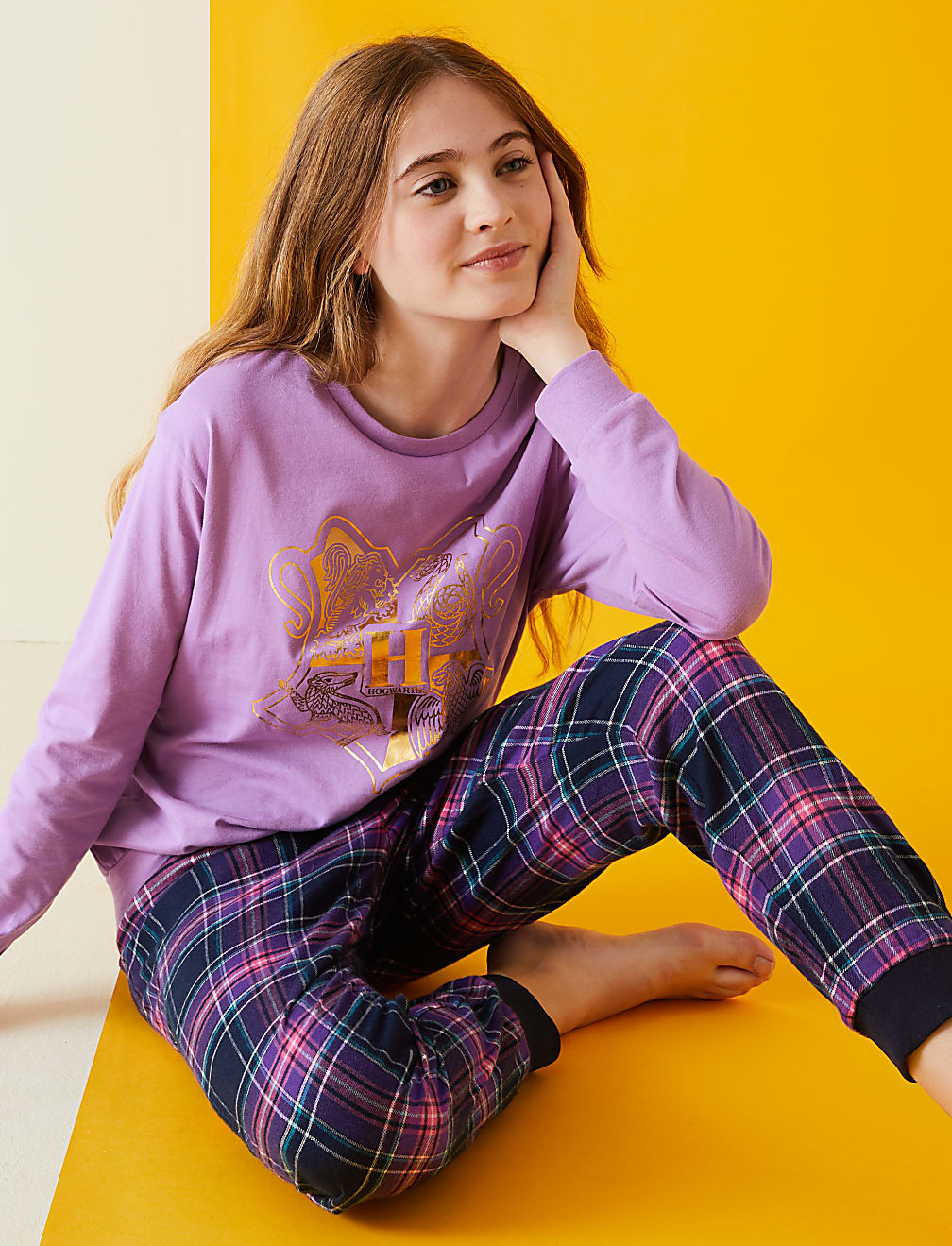 Harry Potter™ Pure Cotton Checked Pyjamas (2-16 Yrs)