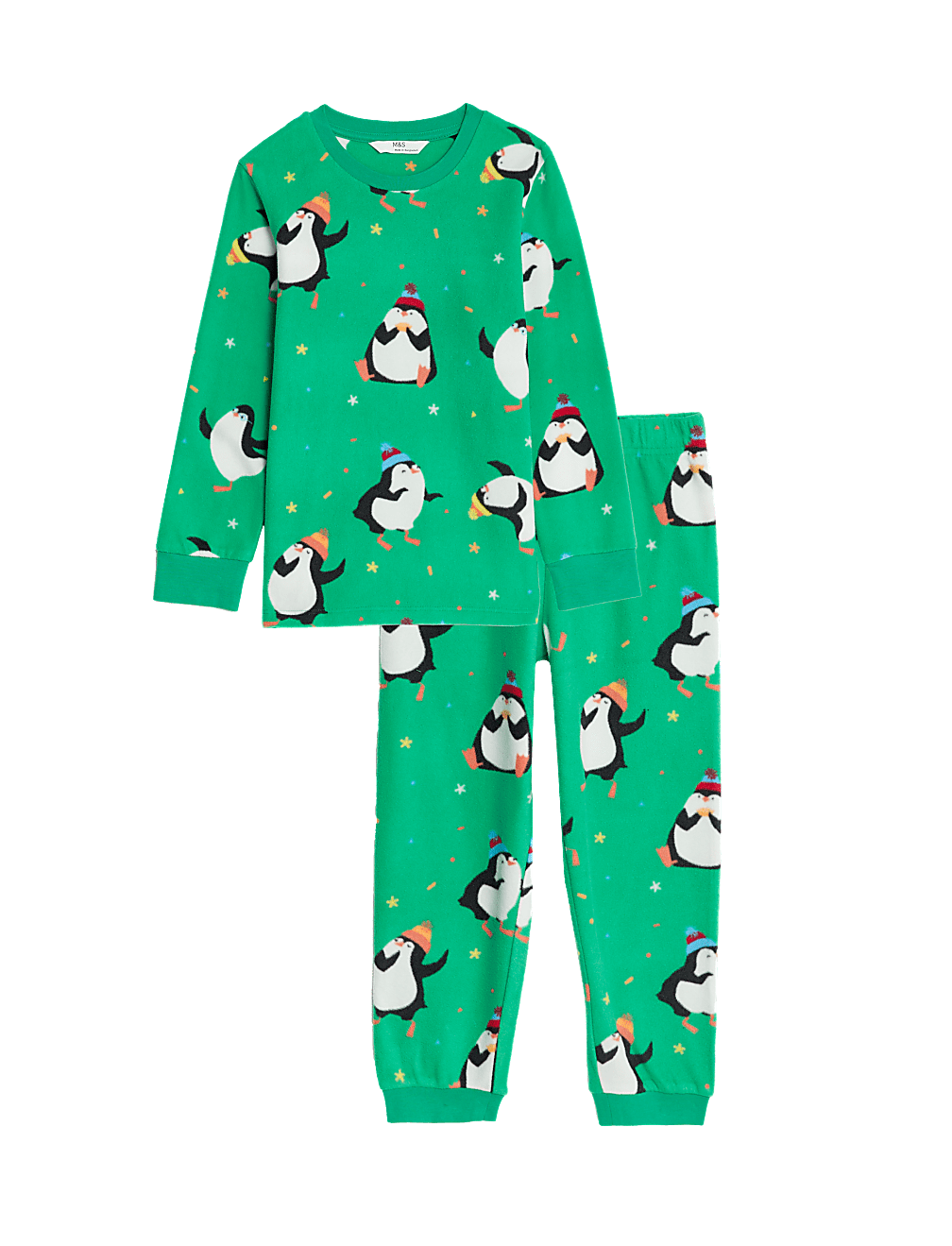 Fleece Penguin Christmas Pyjamas (1-8 Yrs)
