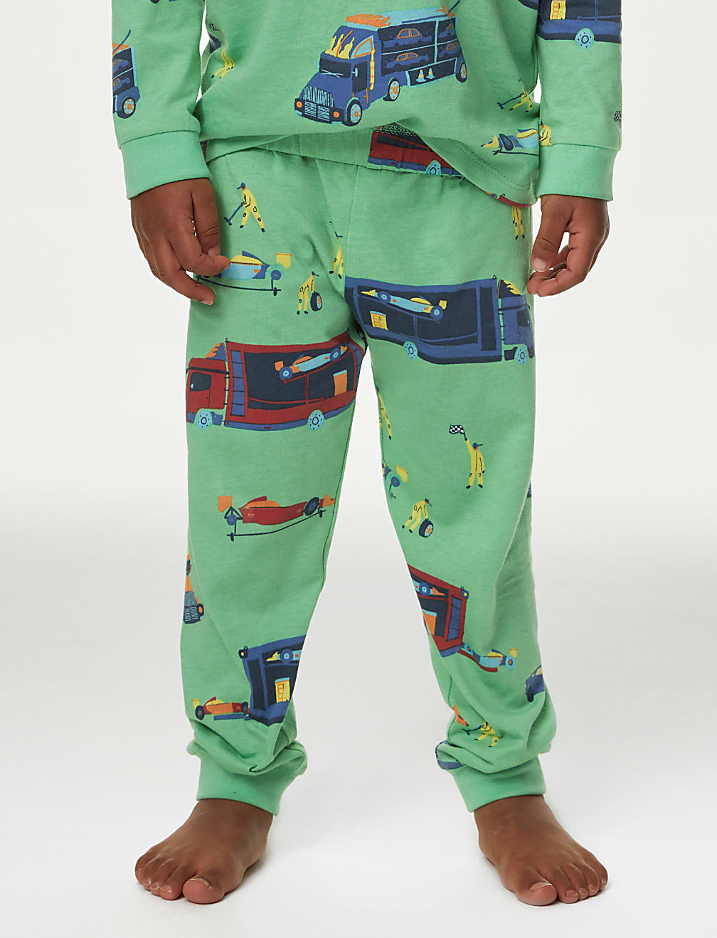 Pure Cotton Transport Print Pyjamas (1-8 Yrs)