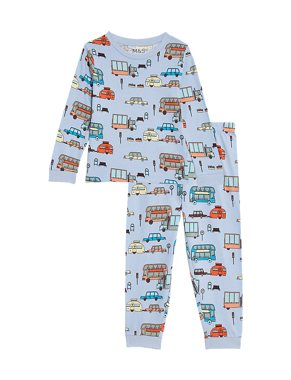 Pure Cotton Transport Pyjamas (1-8 Yrs)