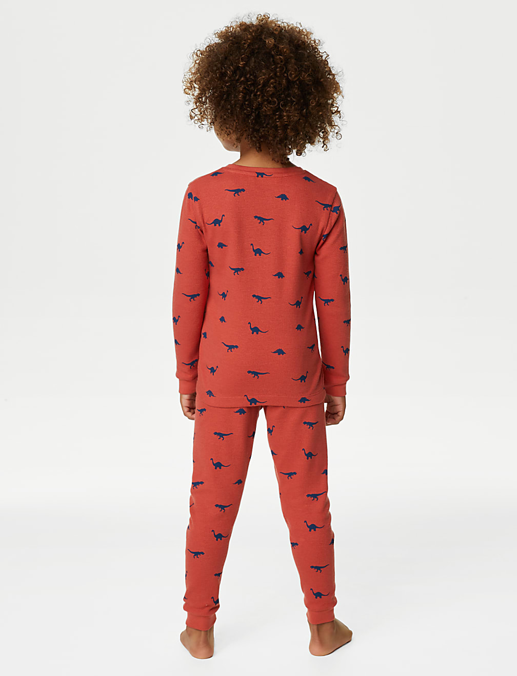 Pure Cotton Dinosaur Waffle Pyjamas (1-8 Yrs)