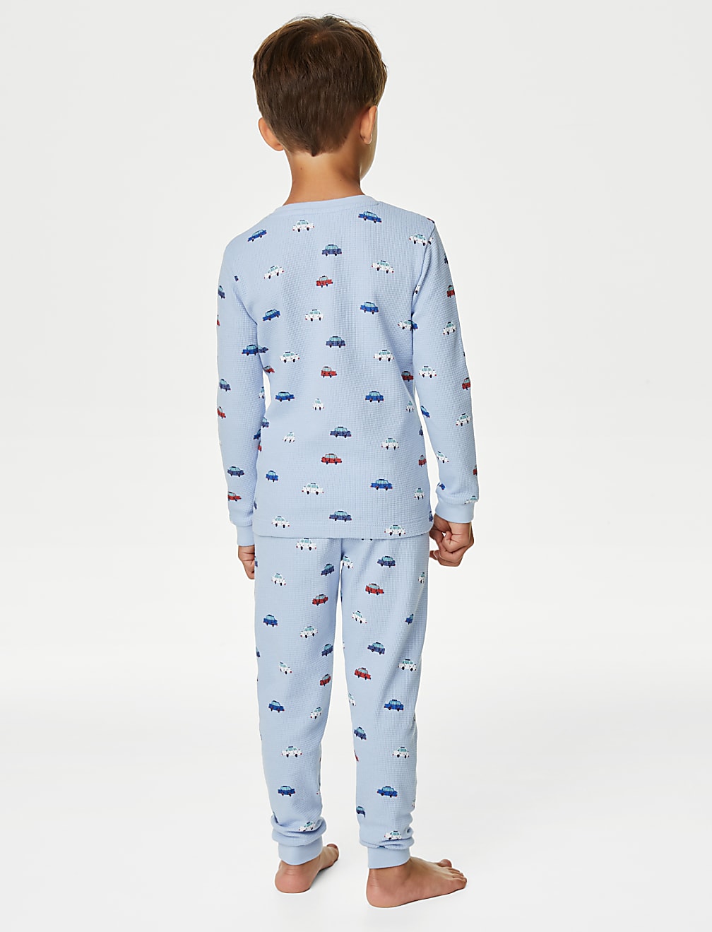 Pure Cotton Transport Waffle Pyjamas (1-8 Yrs)