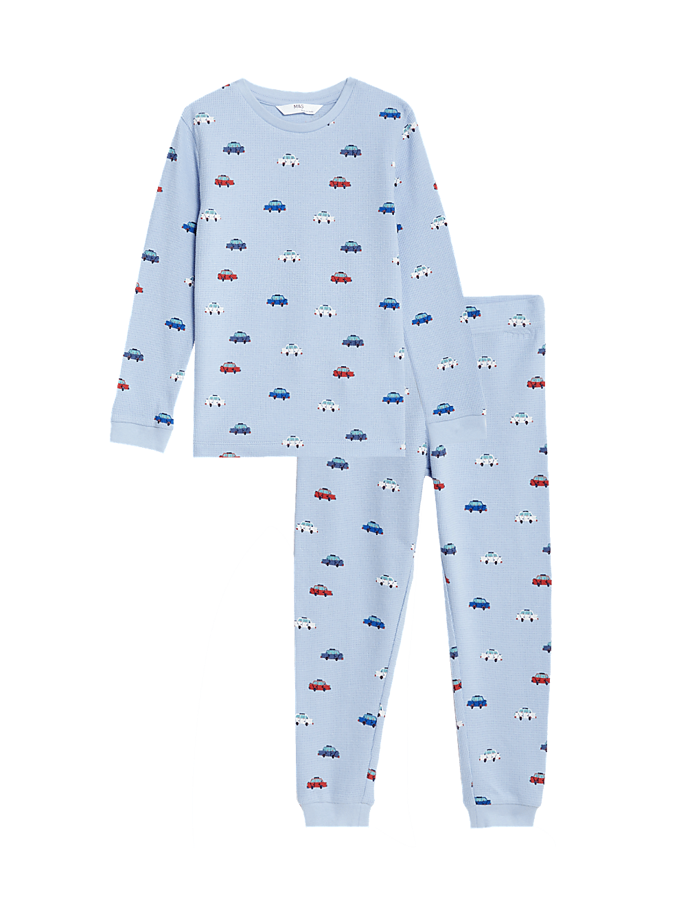 Pure Cotton Transport Waffle Pyjamas (1-8 Yrs)