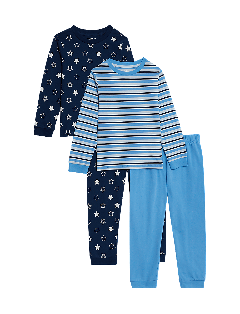 2pk Pure Cotton Stripe Pyjama Sets (1-8 Yrs)