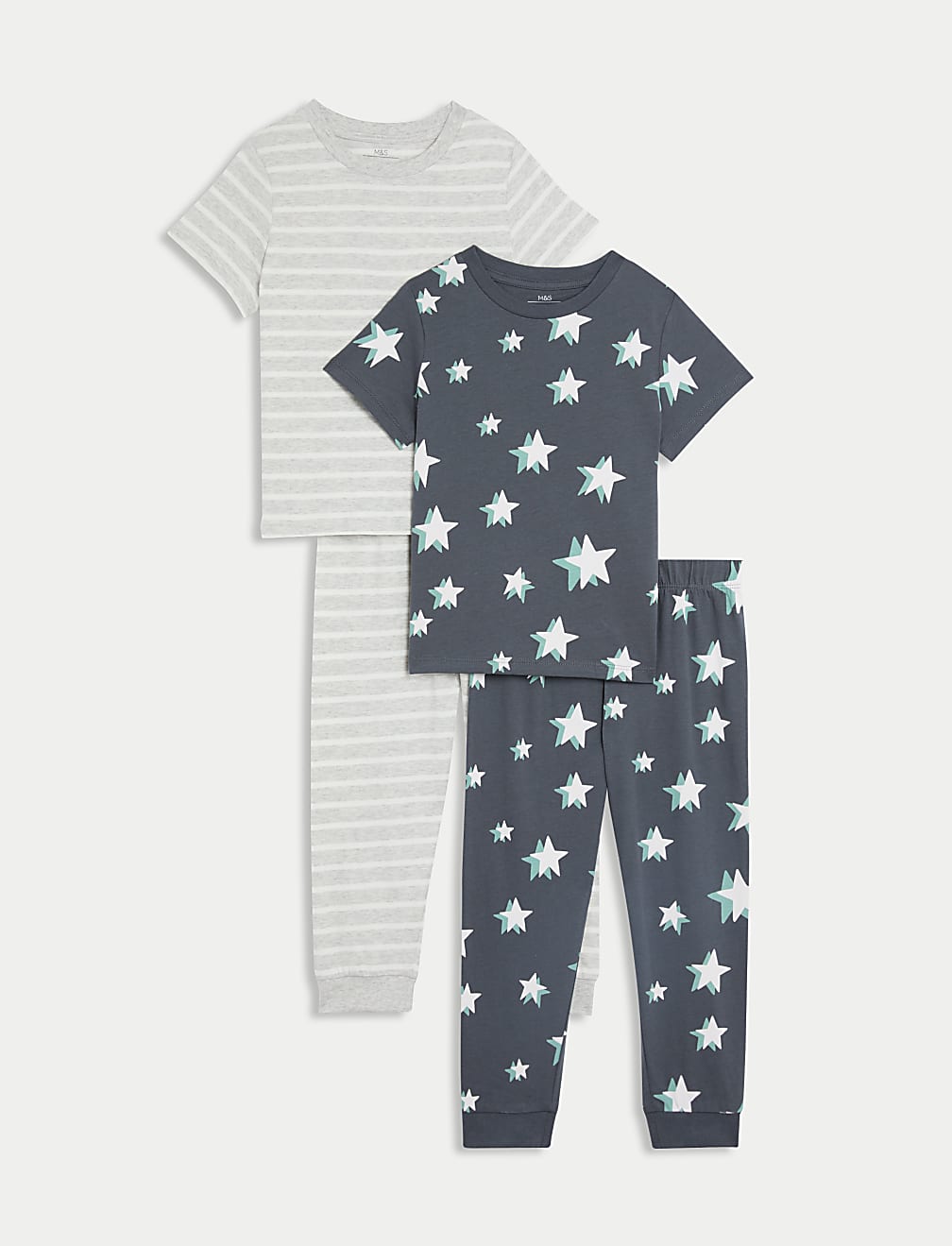 2pk Pure Cotton Printed Pyjama Sets (1-8 Yrs)