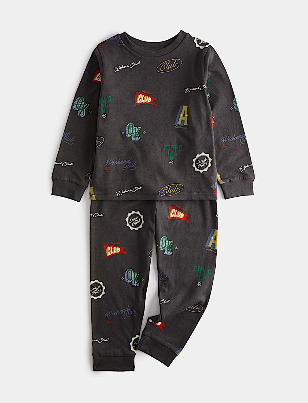 Pure Cotton Badge Pyjamas (1-16 Yrs)