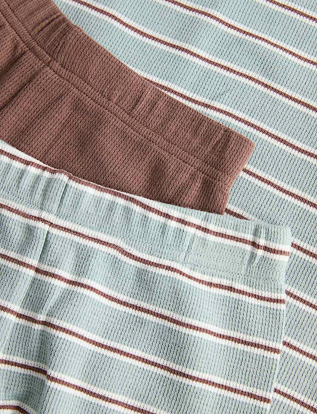 2 Pack Striped Waffle Pyjama Sets (1-8 Yrs)