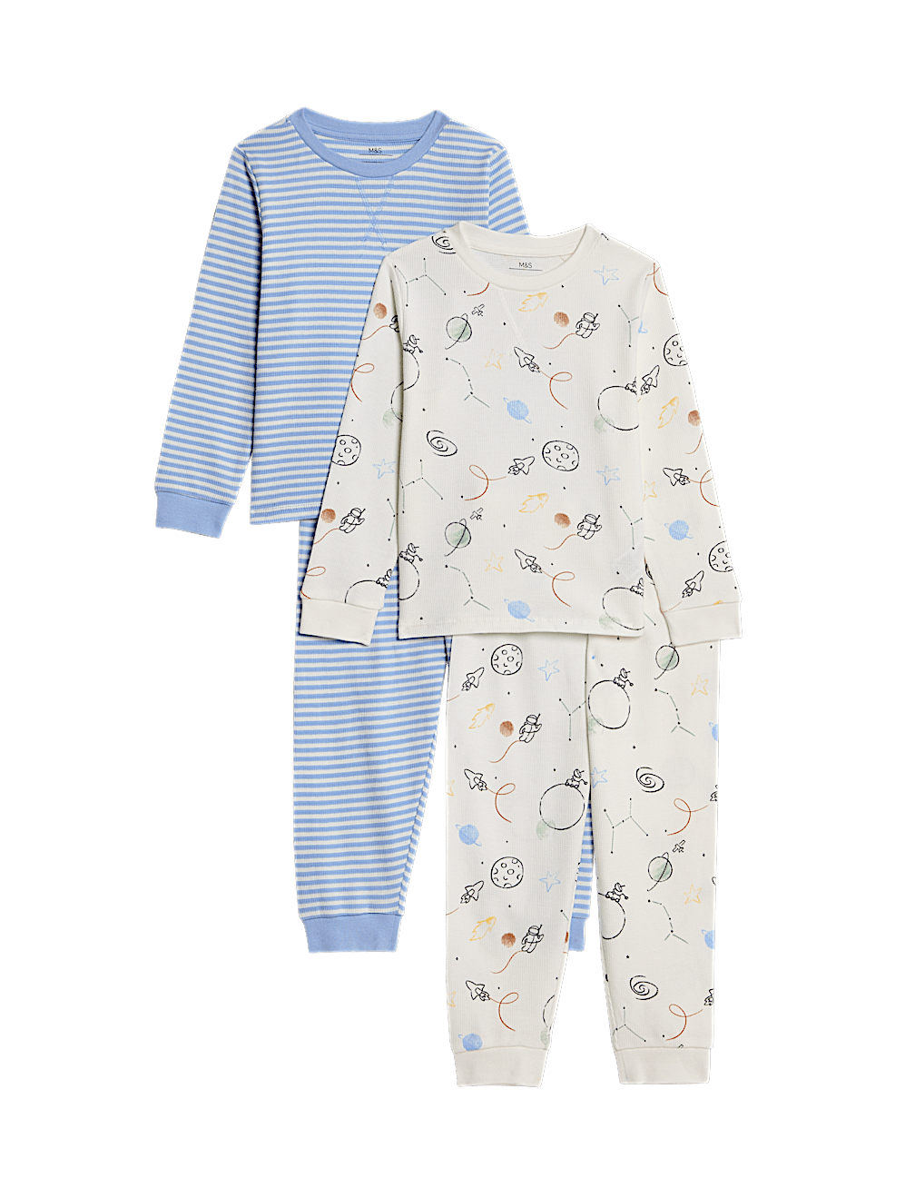 2pk Pure Cotton Space Graphic Pyjama Sets (9mths-10 Yrs)