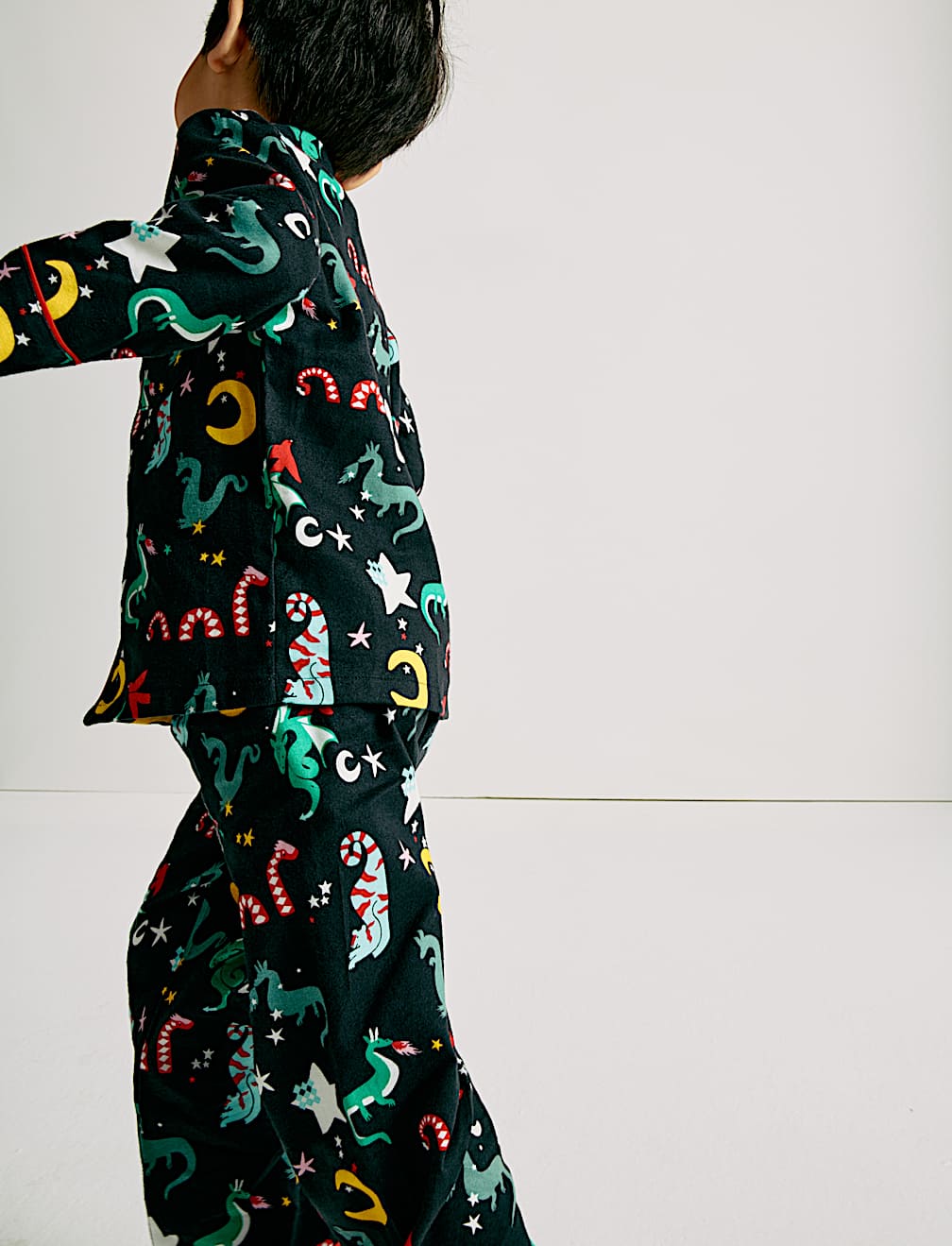 Pure Cotton Dragon Print Pyjamas (0-10 Yrs)