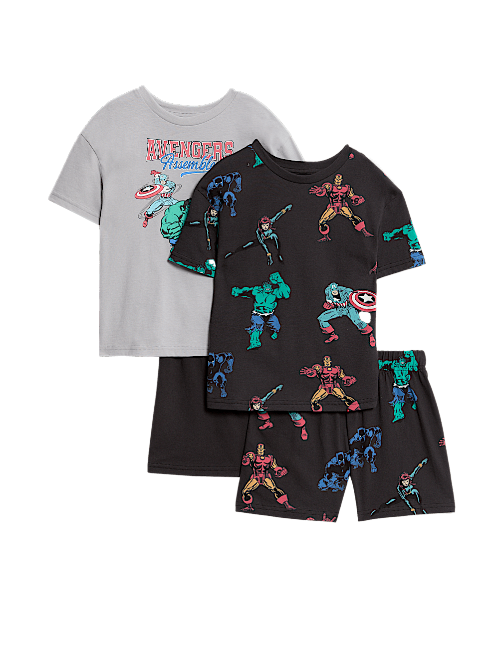 KIDS 2PK COTTON RICH MARVEL TM PJ 1-12YR
