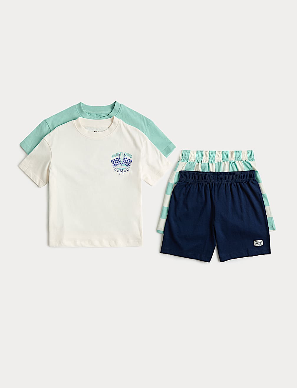 2 Pack Pure Cotton Racing Graphic Pyjamas (1-16 Yrs)