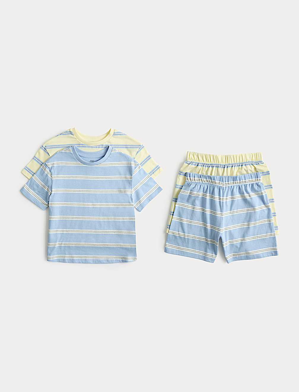 2 Pack Pure Cotton Striped Pyjama Sets (1-8 Yrs)