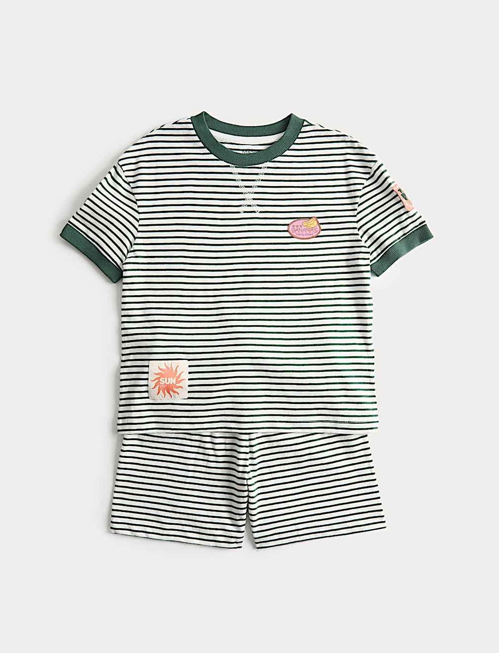 Kids' Striped Badge Short Pyjamas (1-8 Yrs)