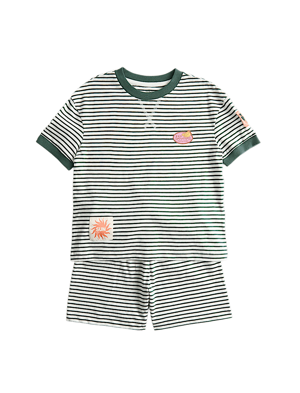 Kids' Striped Badge Short Pyjamas (1-8 Yrs)