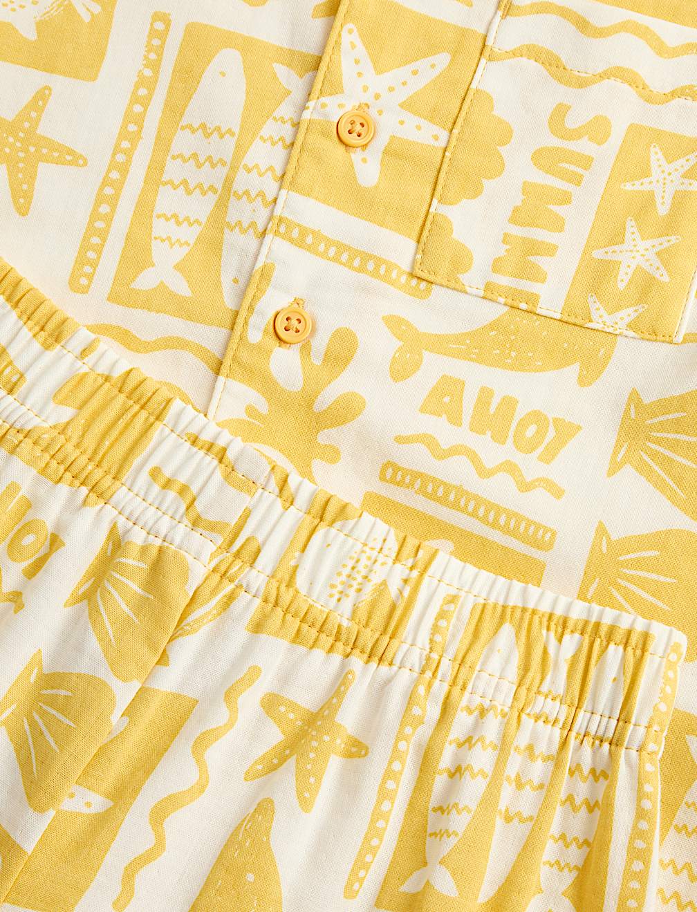 Pure Cotton Patterned Pyjamas (1-8 Yrs)