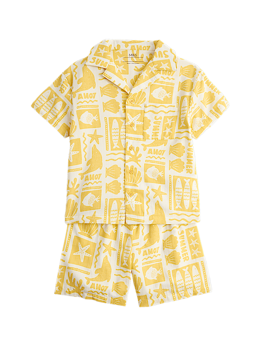 Pure Cotton Patterned Pyjamas (1-8 Yrs)