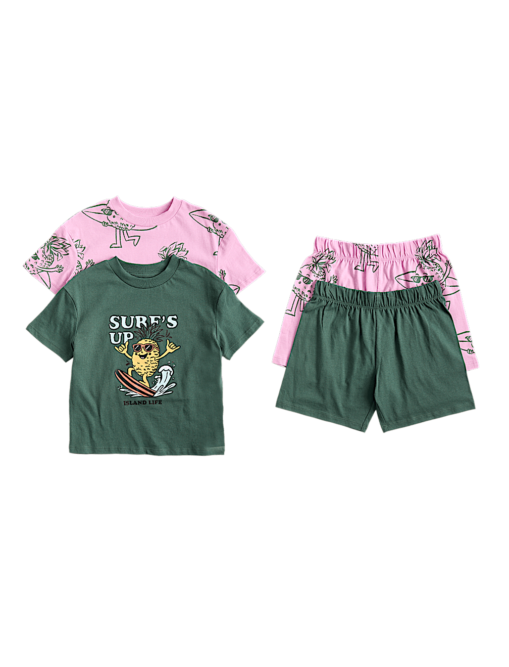 2 Pack Surf Graphic Pyjama Sets (1-8 Yrs)