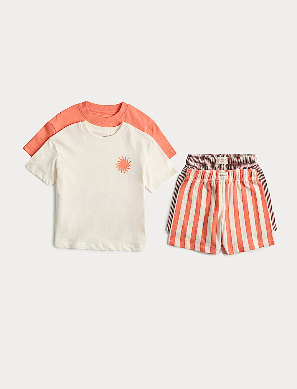 2 Pack Pure Cotton Sun Graphic Pyjamas (1-8 Yrs)