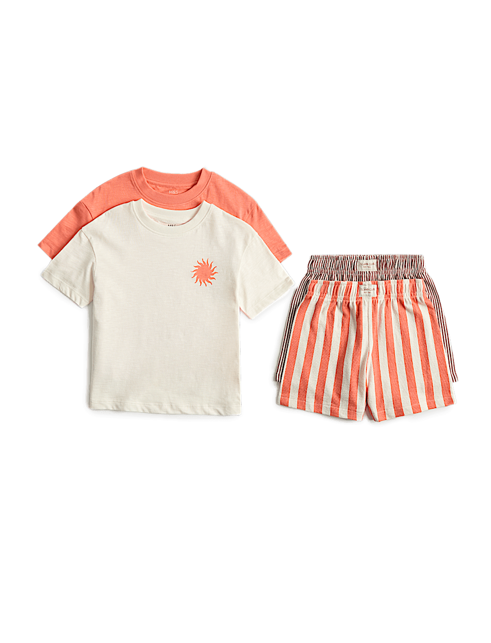 2 Pack Pure Cotton Sun Graphic Pyjamas (1-8 Yrs)