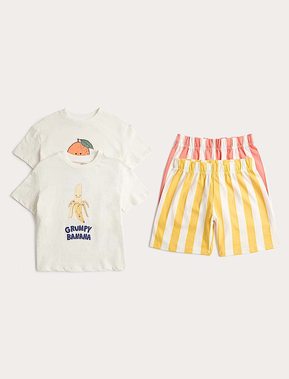 2 Pack Pure Cotton Fruit Pyjama Sets (1-8 Yrs)