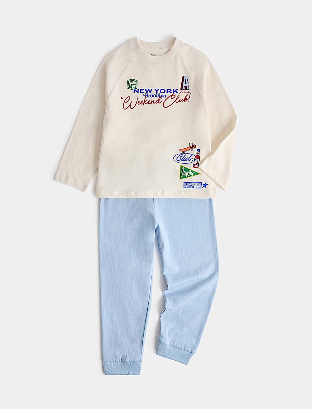 Pure Cotton Weekend Club Pyjamas (1-8 Yrs)