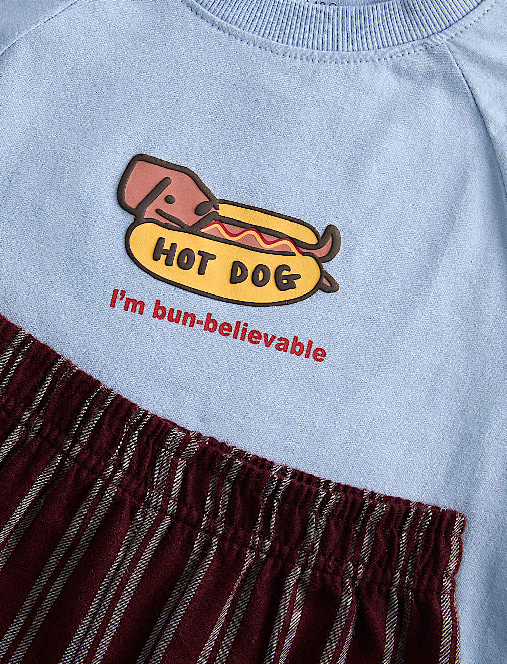 Pure Cotton Hot Dog Graphic Pyjamas (1-8 Yrs)