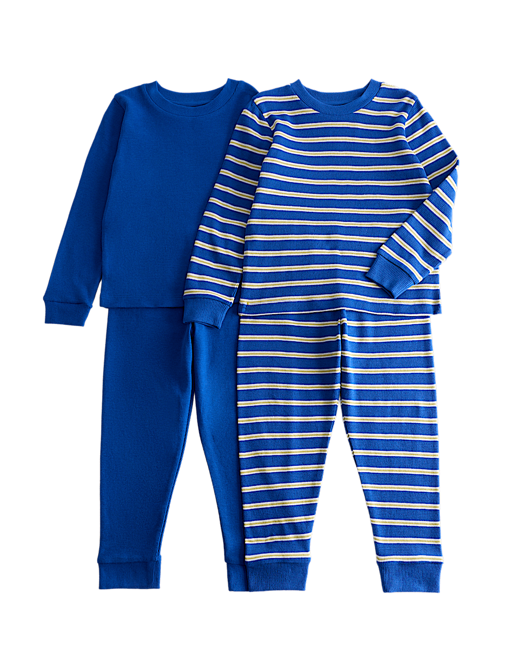 2 Pack Pure Cotton Kids' Waffle Pyjama Sets (1-8 Yrs)