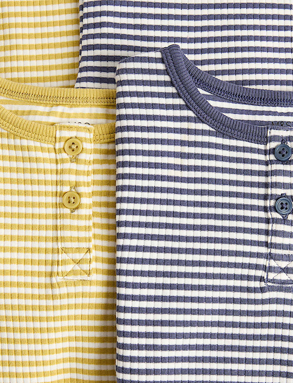 2 Pack Striped Ribbed Pyjama Sets (9 Mths - 8 Yrs)