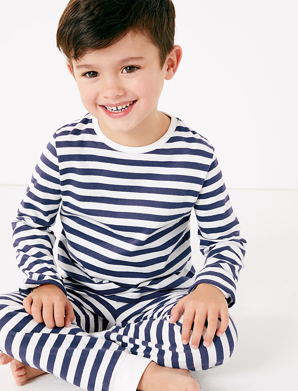 3 Pack Cotton Striped Pyjama Sets (1-7 Yrs)