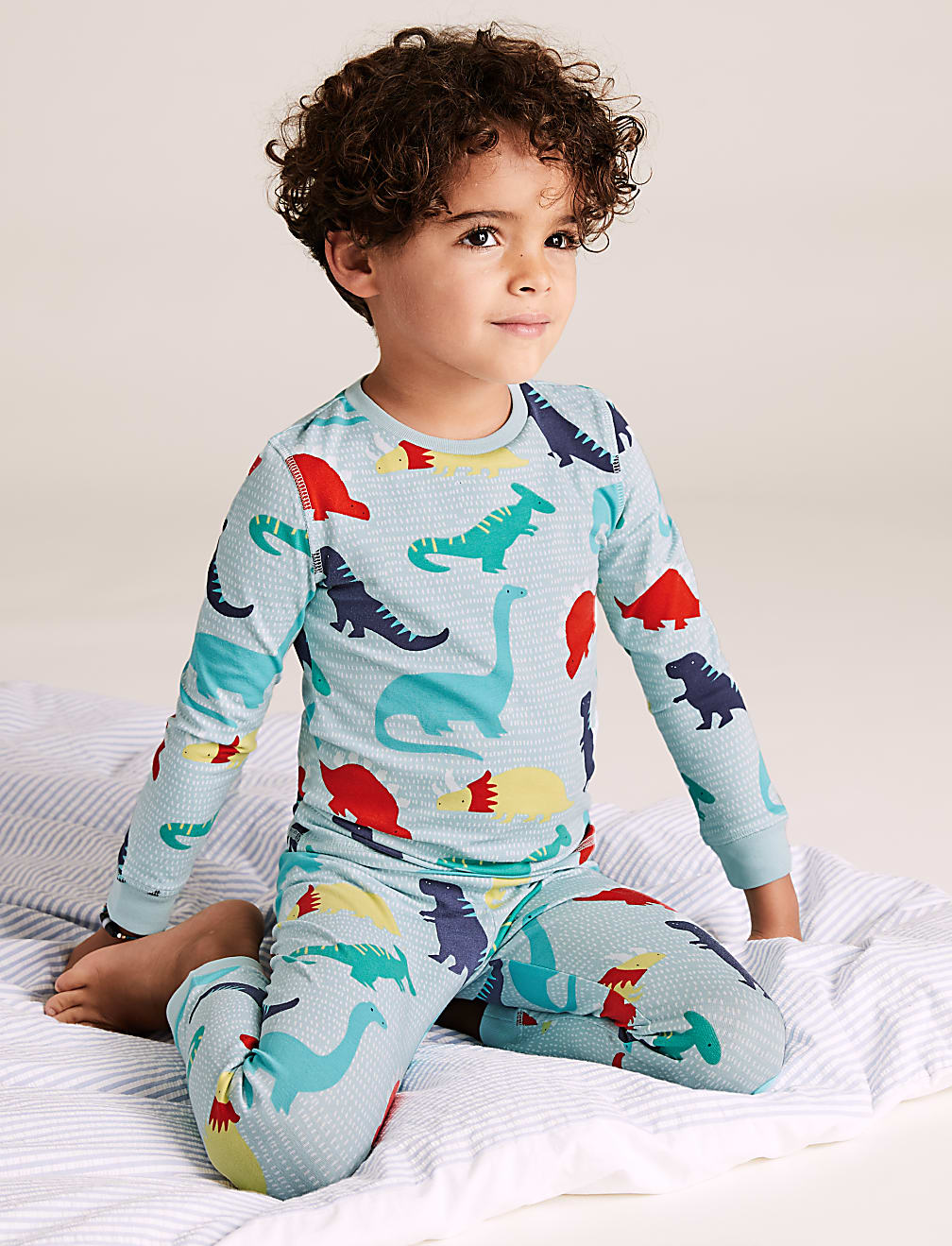 Cotton Rich Dinosaur Print Pyjama Set
