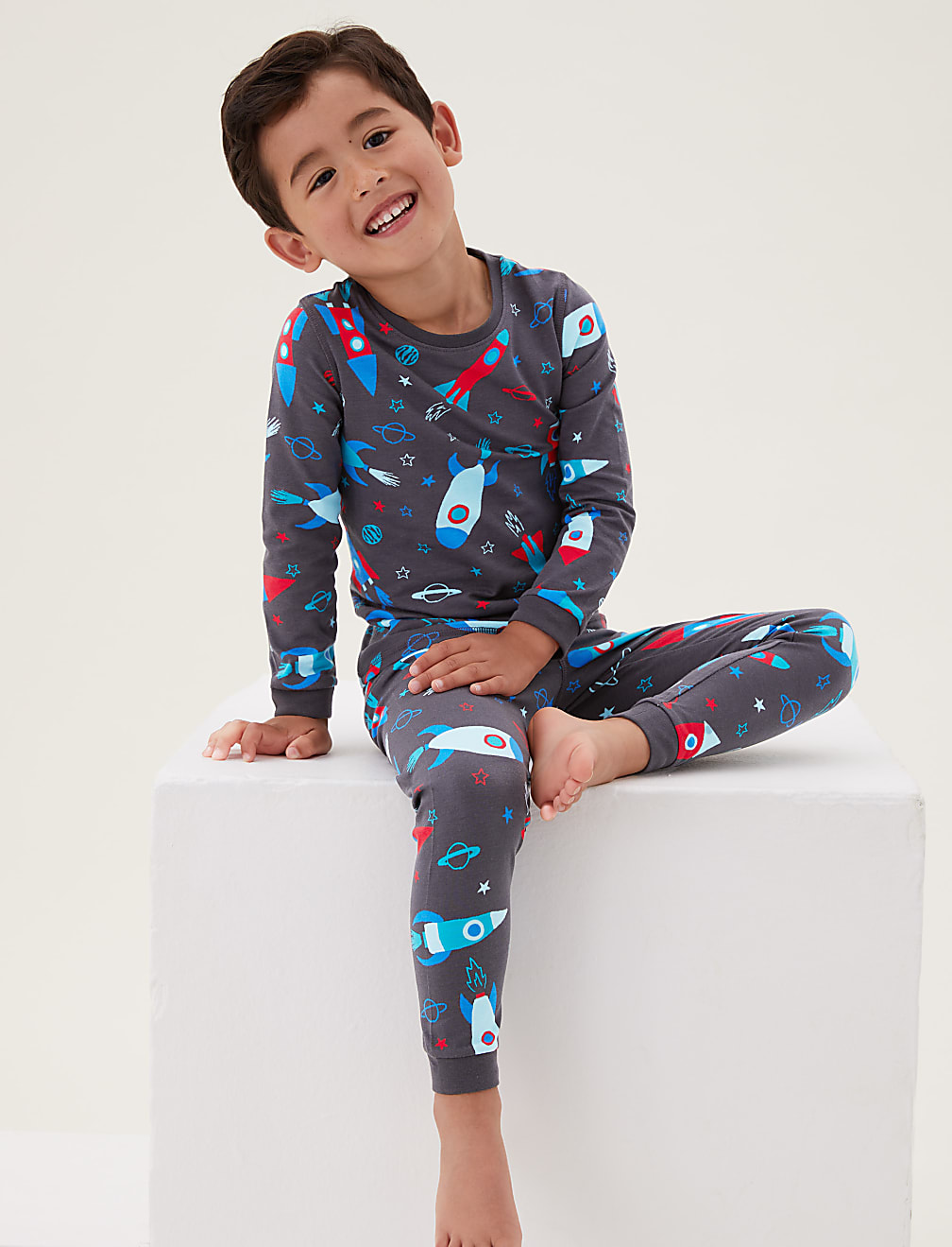Cotton Rich Space Pyjamas (1-7 Yrs)