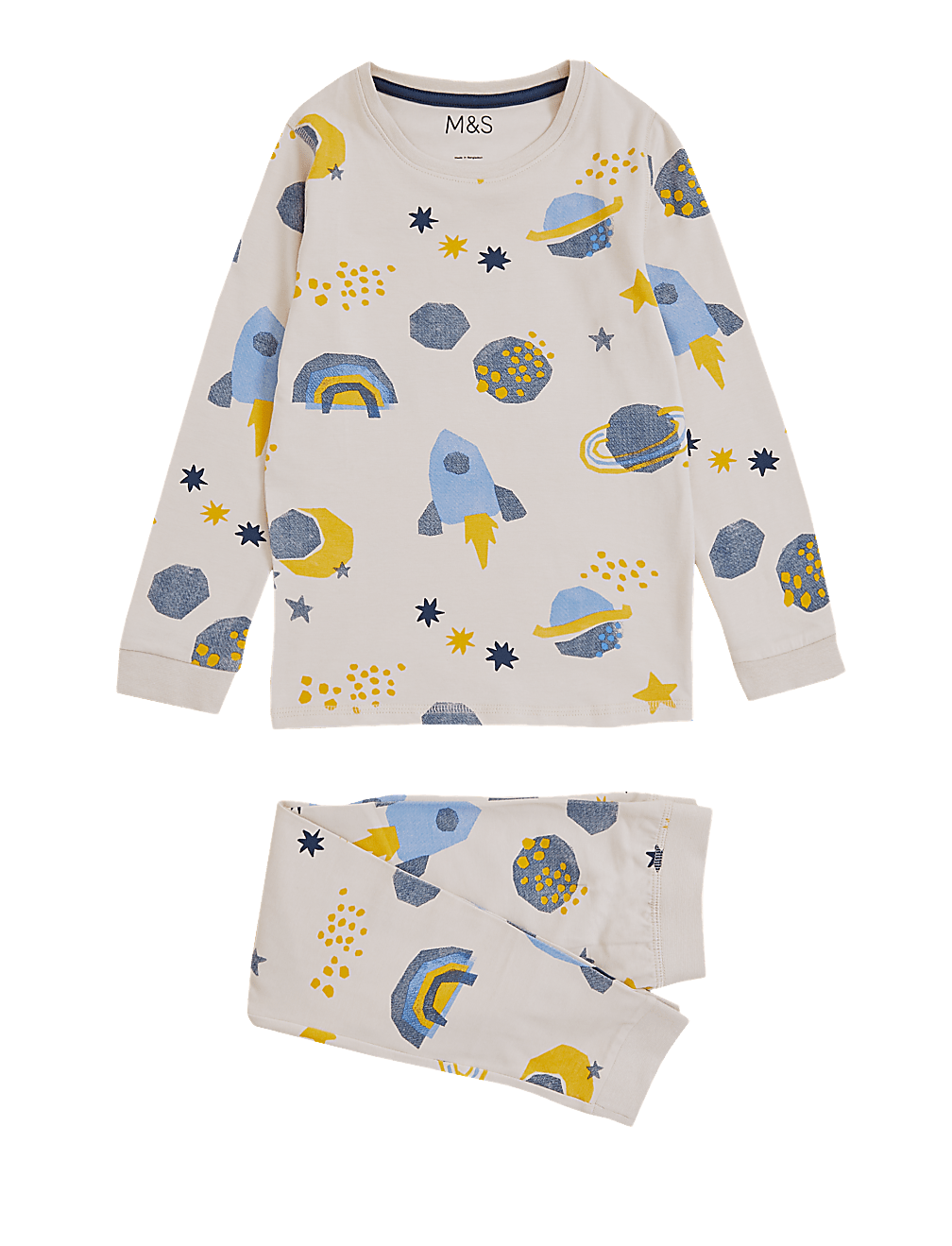 Cotton Rich Space Print Pyjamas (1-7 Yrs)