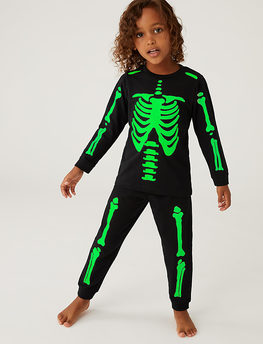 Glow in the dark skeleton pajamas online