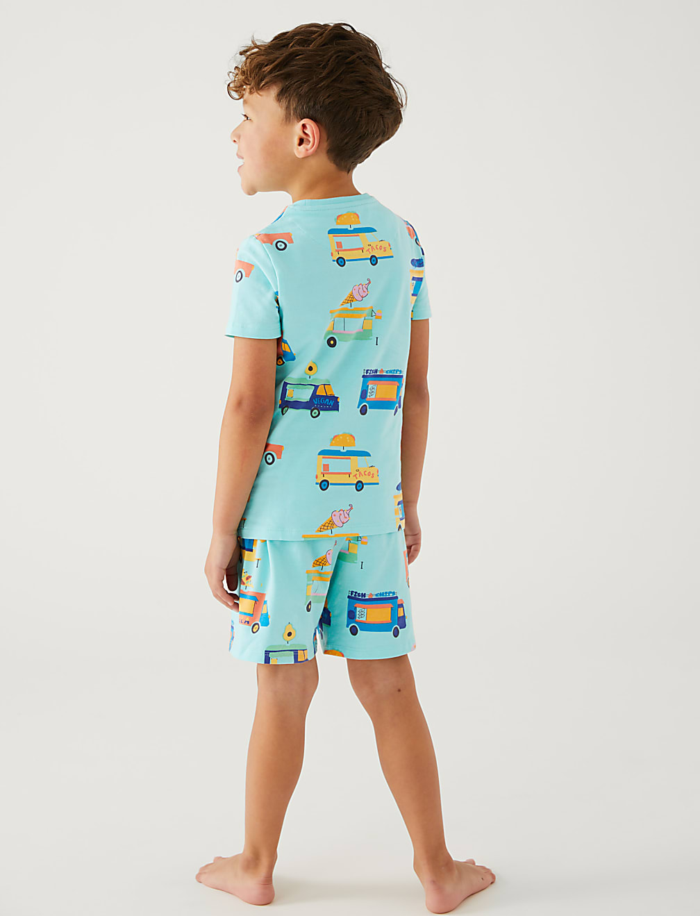 Pure Cotton Trucks Pyjama Set (1-8 Yrs)