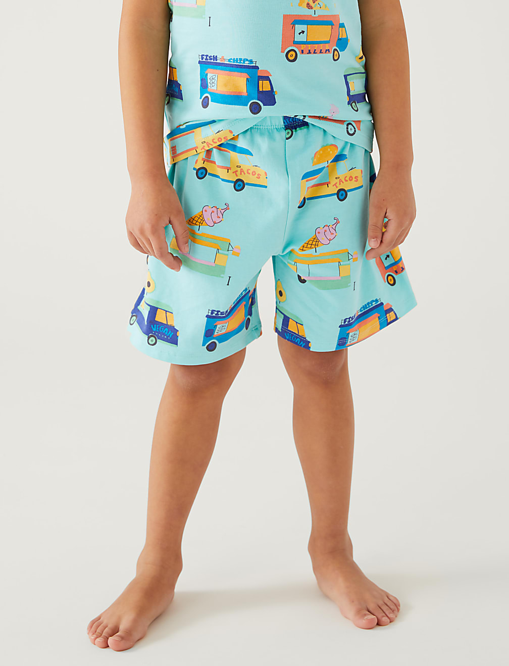 Pure Cotton Trucks Pyjama Set (1-8 Yrs)