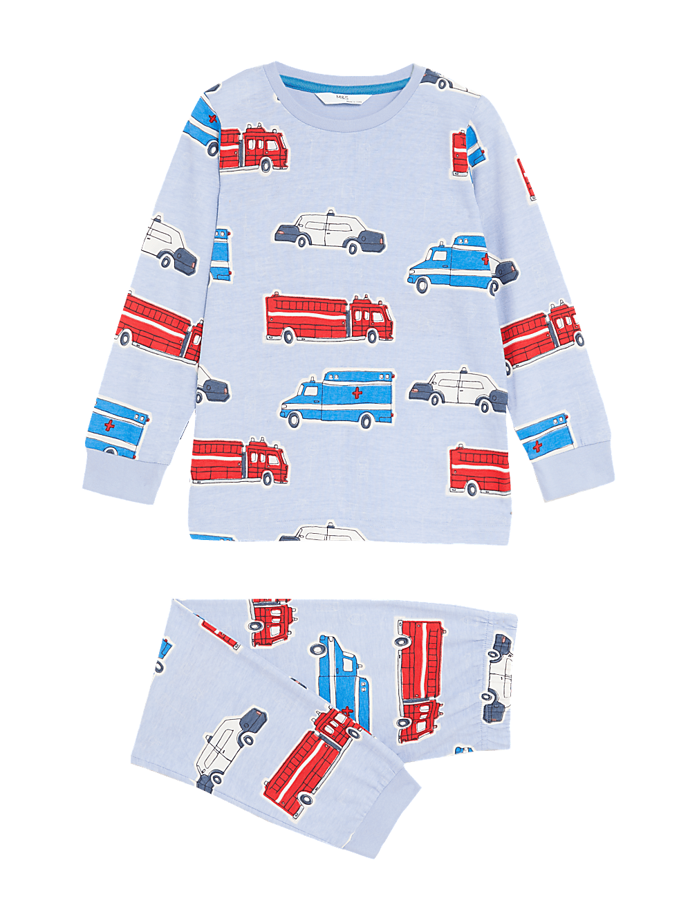 Pure Cotton Glow in the Dark Transport Pyjamas (1-8 Yrs)
