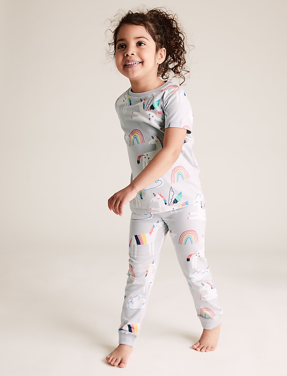 3pk Cotton Unicorn Pyjama Sets