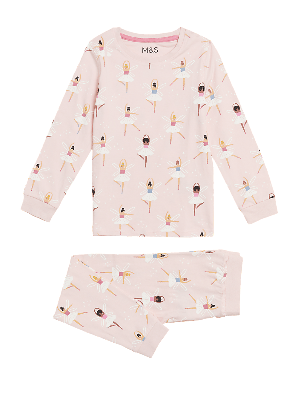 Cotton Rich Ballerina Print Pyjamas (1-7 Yrs)