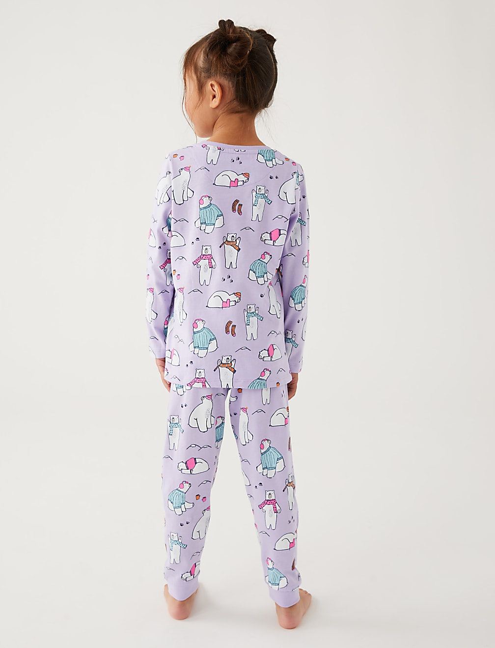 Pure Cotton Polar Bear Pyjama Set