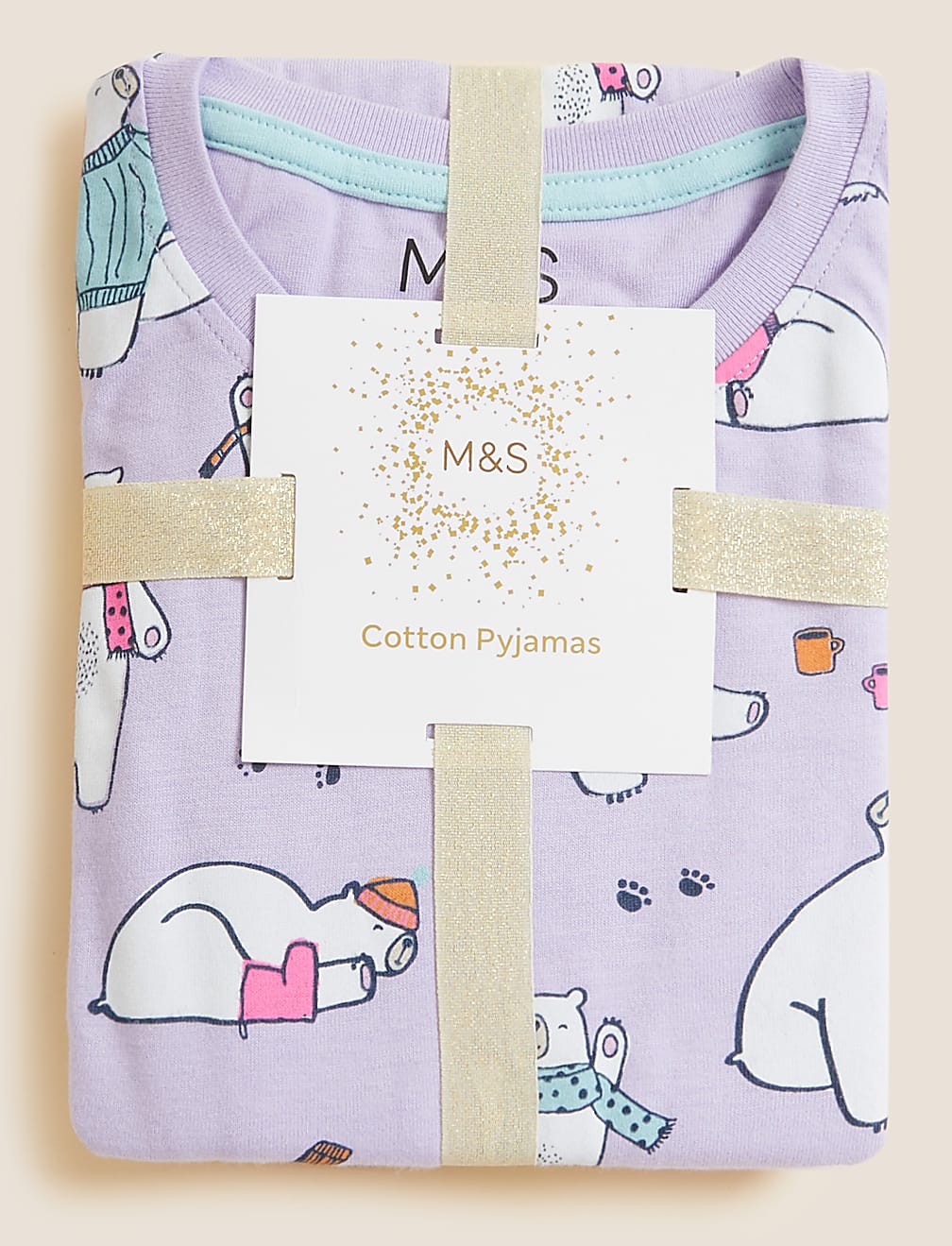 Pure Cotton Polar Bear Pyjama Set