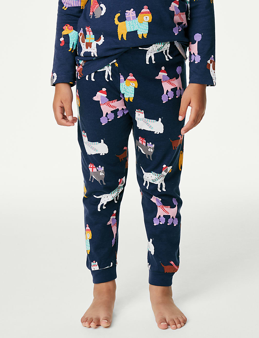 Pure Cotton Christmas Dog Pyjamas (1-8 Yrs)