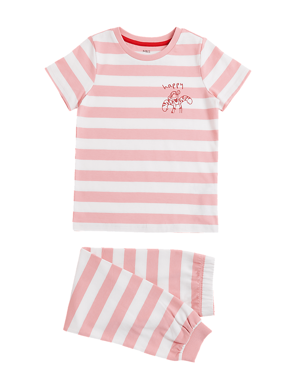 Pure Cotton Striped Crew Neck Pyjama Set