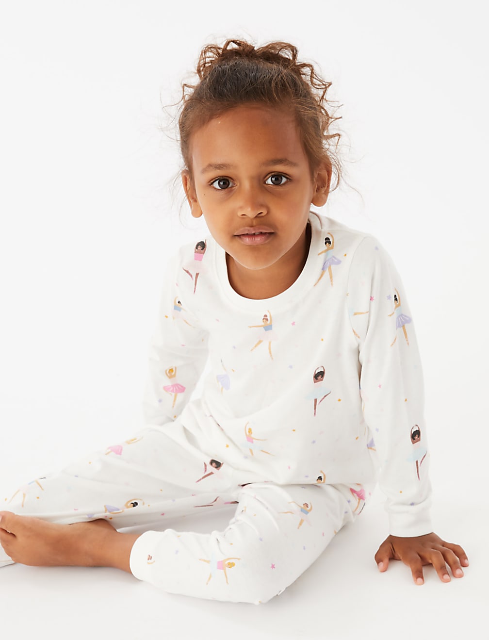 2pk Pure Cotton Ballerina Pyjama Sets (1-7 Yrs)