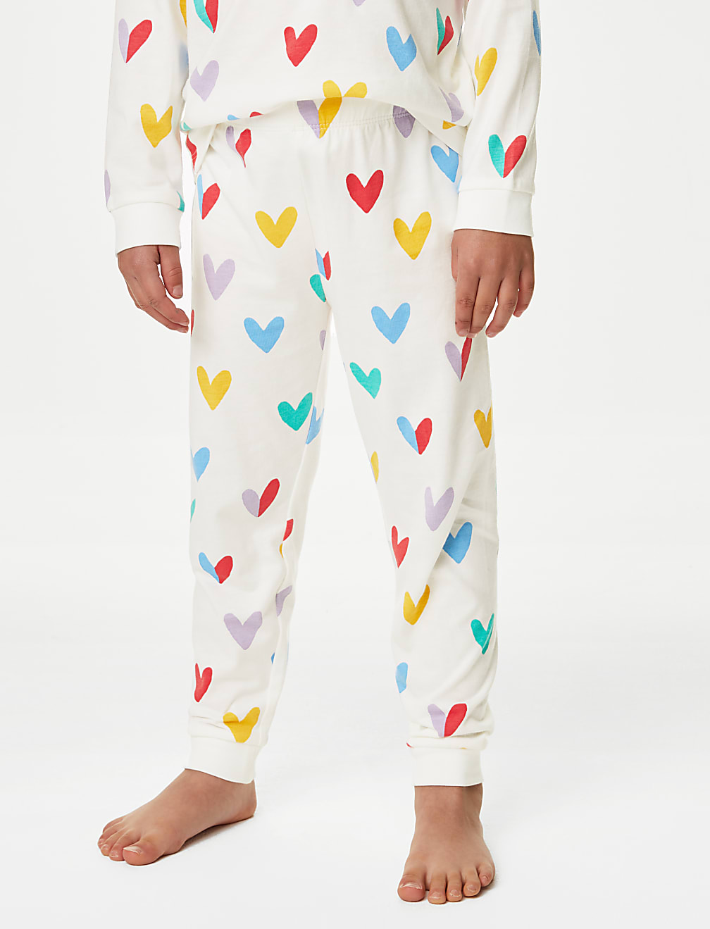 Pure Cotton Heart Print Pyjamas (1-8 Yrs)