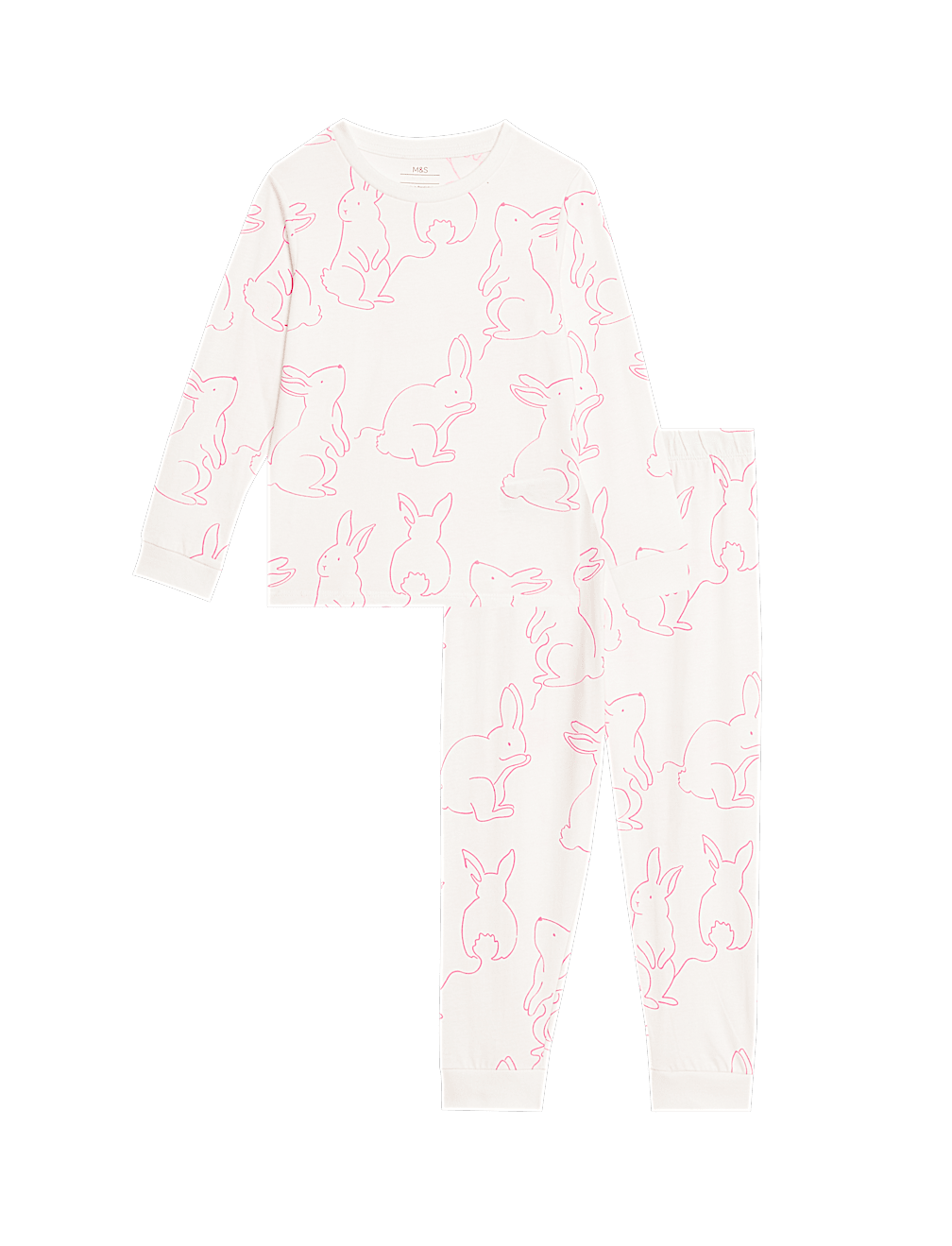 Pure Cotton Bunny Pyjamas (1-8 Yrs)