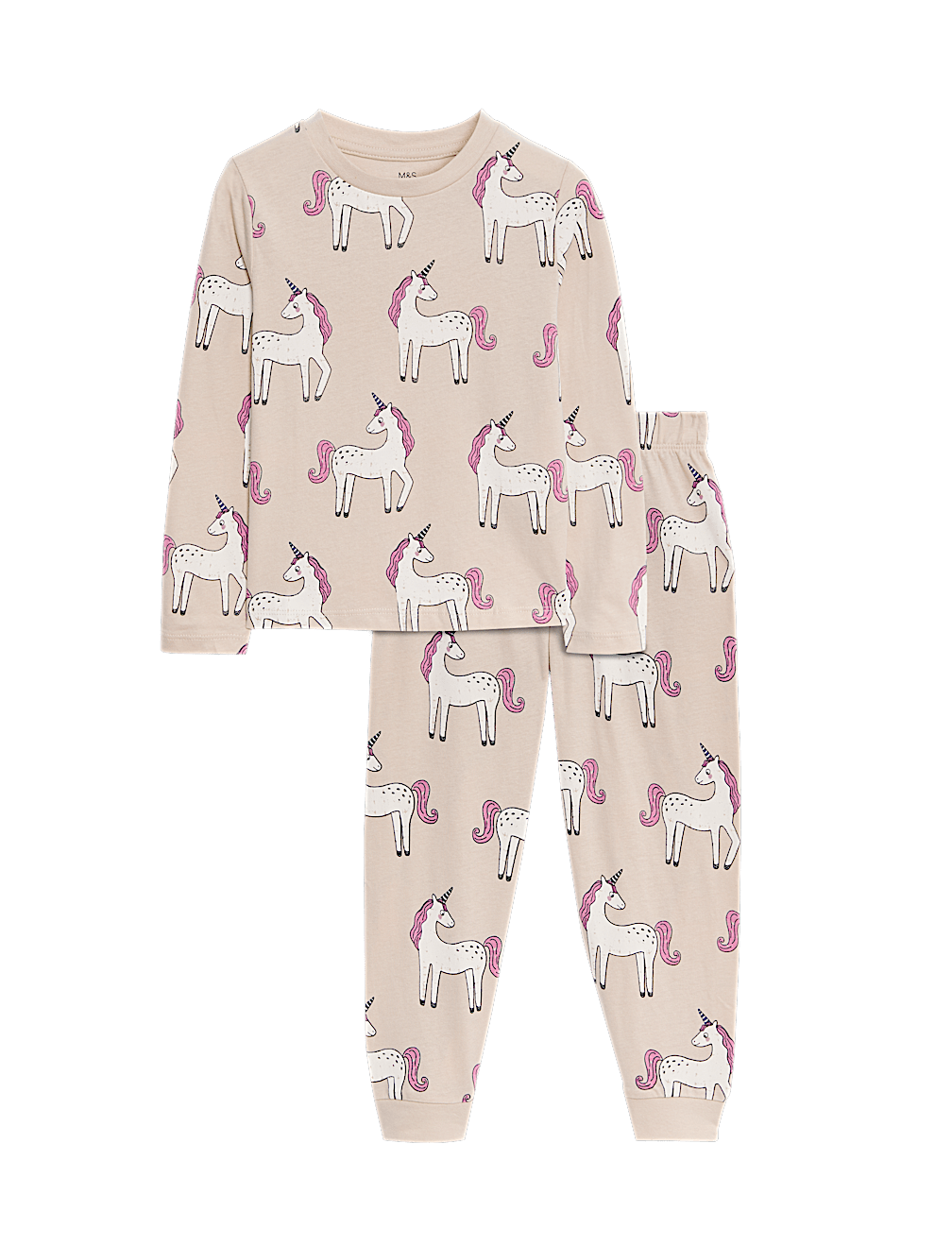 Pure Cotton Unicorn Print Pyjama Set (12 Mths - 8 Yrs)