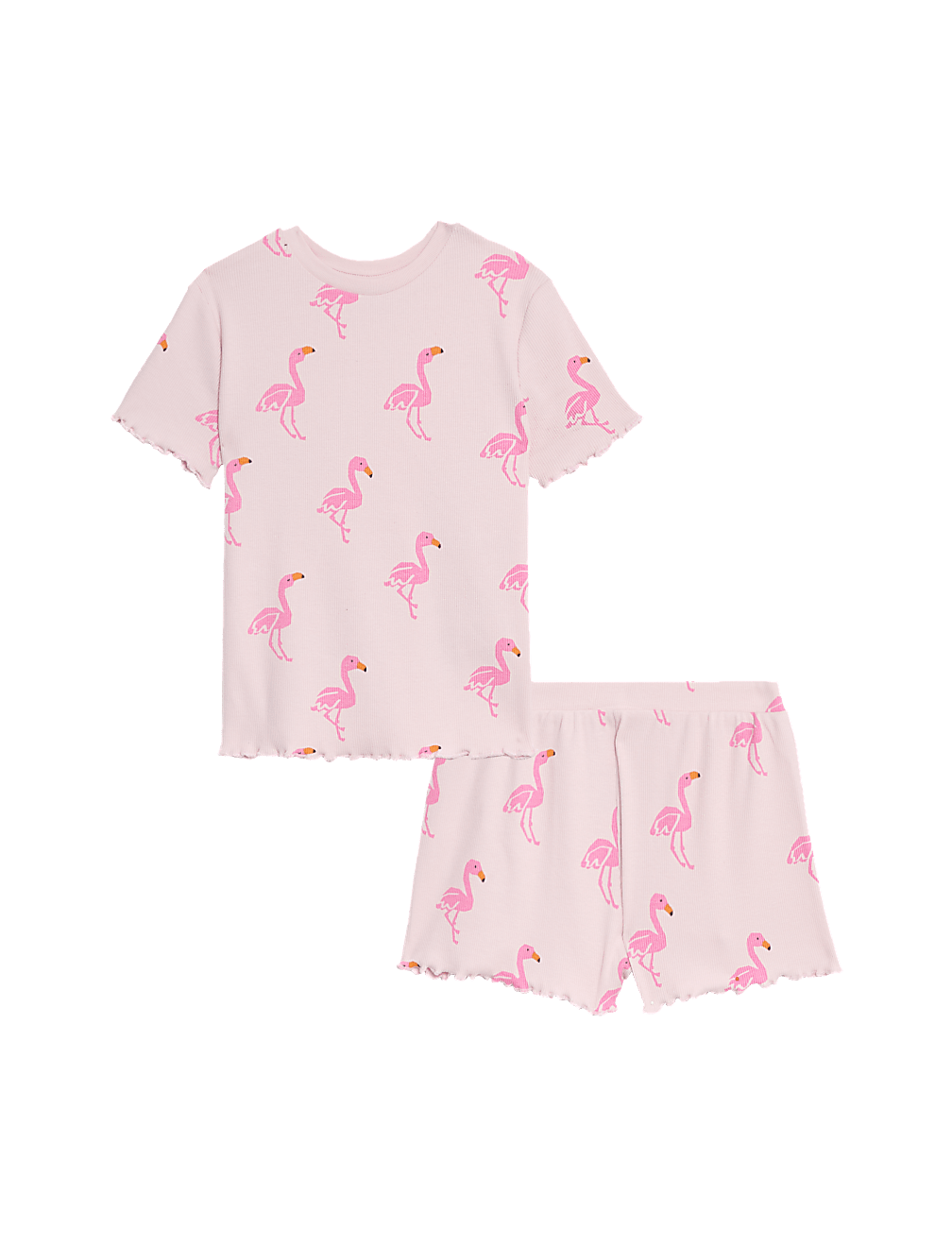 Cotton Rich Flamingo Rib Pyjamas (1-8 Yrs)