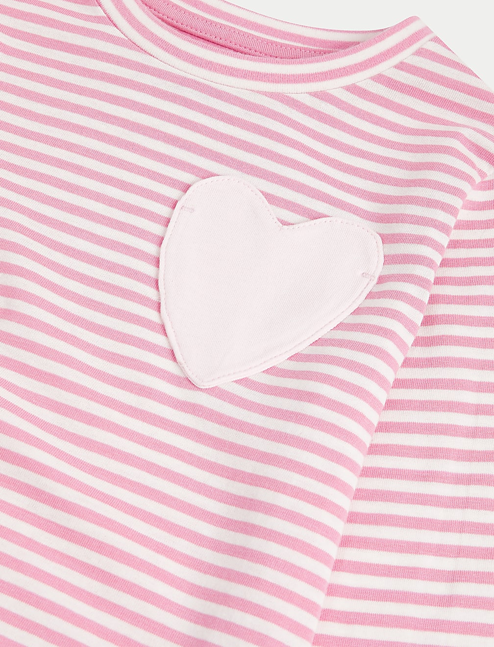 2pk Pure Cotton Striped Heart Pyjama Sets (1-8 Yrs)