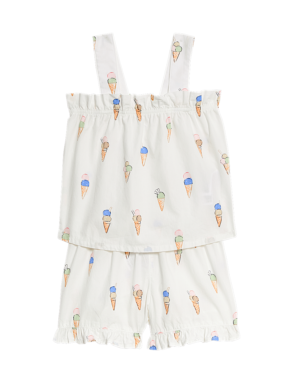 Pure Cotton Ice Cream Print Pyjamas (1-8 Yrs)